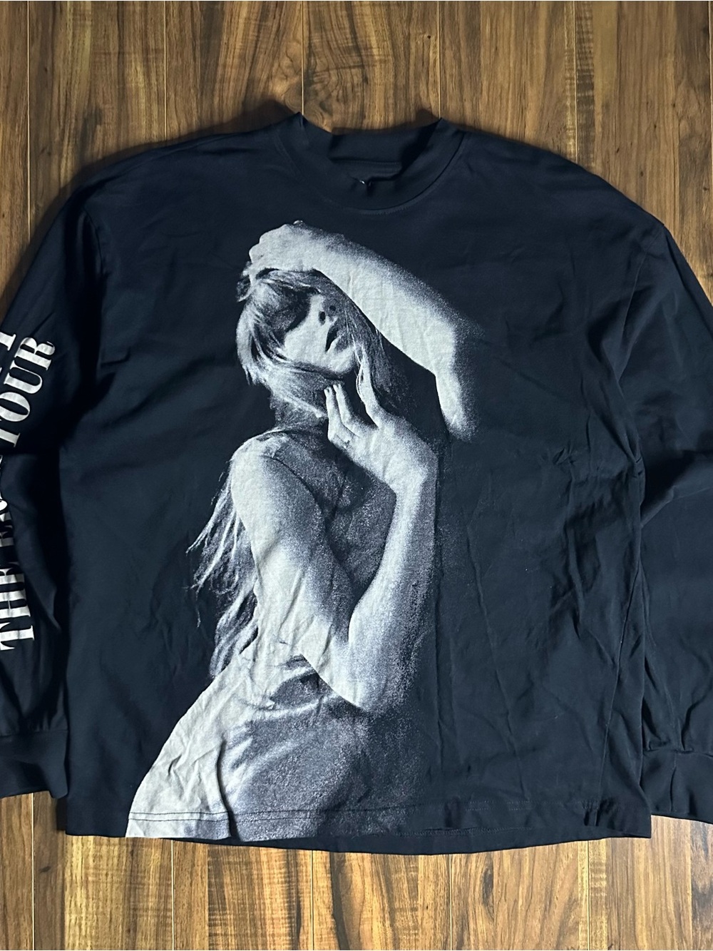 Taylor Swift The Eras Tour Black Graphic Long Sleeve tee